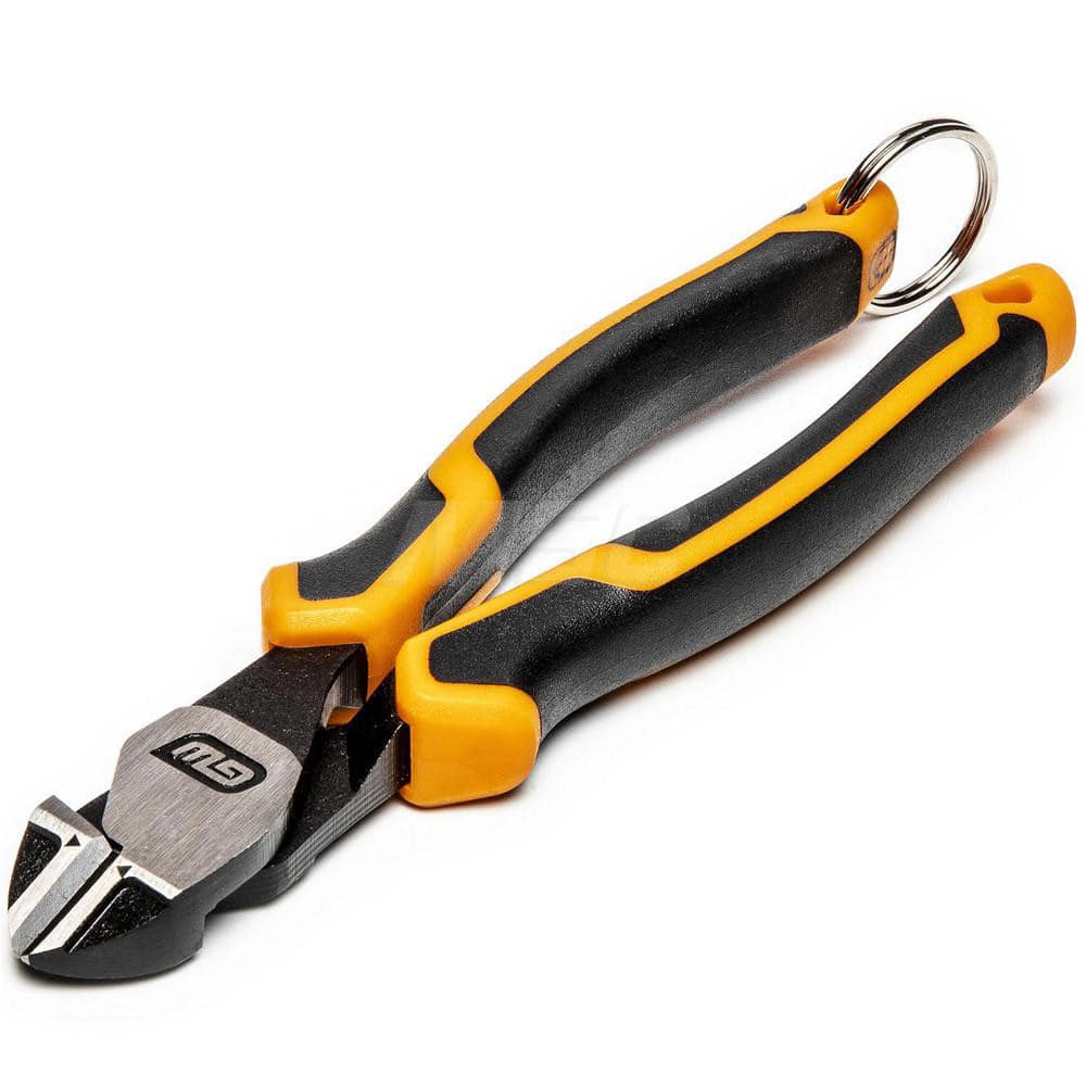 Diagonal Cutting Plier: 8.9″ OAL 1-1/2″ Jaw Length, Dual Material Handle