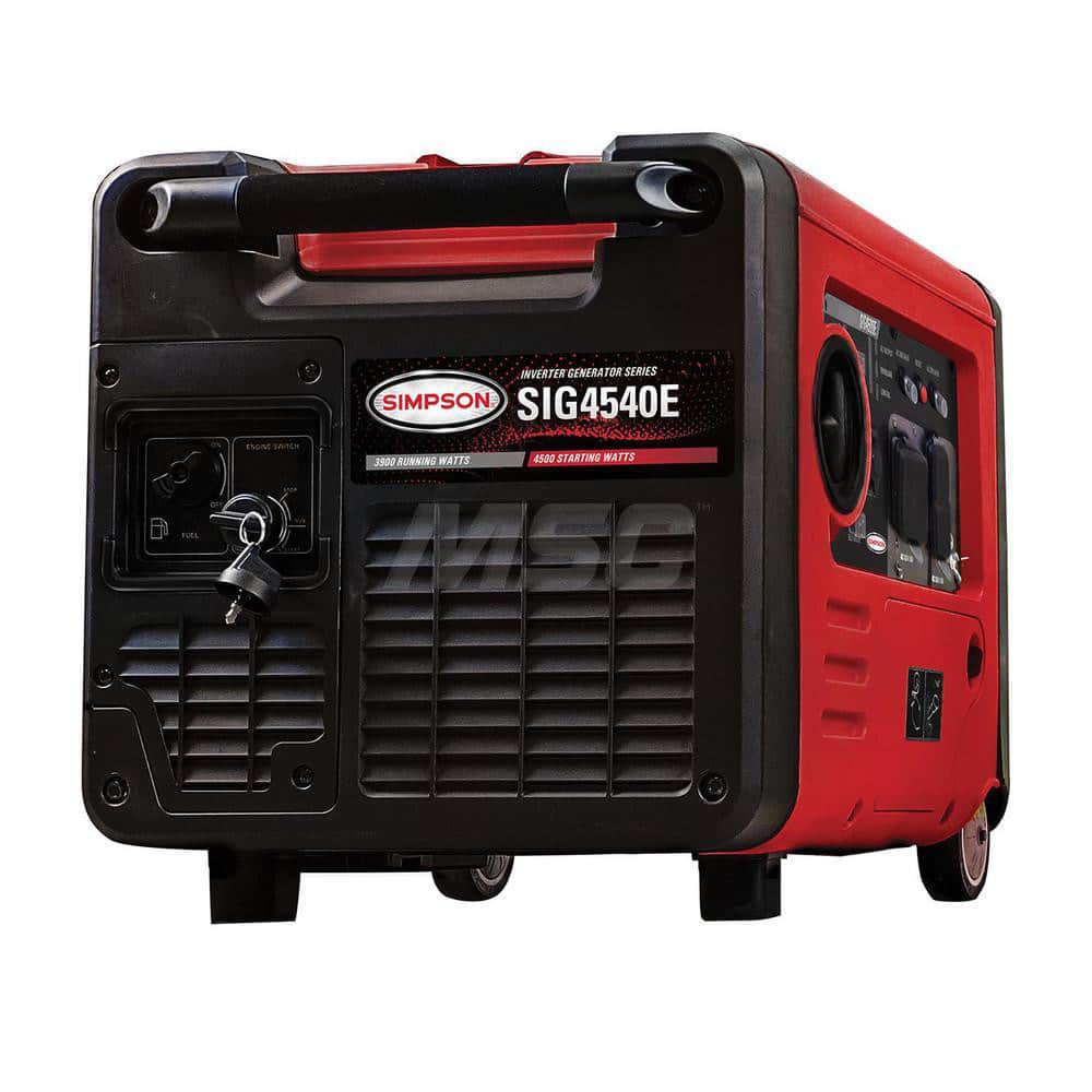 Portable Power Generators; Fuel Type: Gasoline; Starting Method: Electric/Recoil; Wattage (kW): 45; Engine Size (cc): 223; Horsepower (HP): 0; Receptacle Type: (1) 12V 8A DC Output; (1) 120V 20A 5-20R Duplex; (1) 120 RV Outlet; Engine Type: 120-1; Number