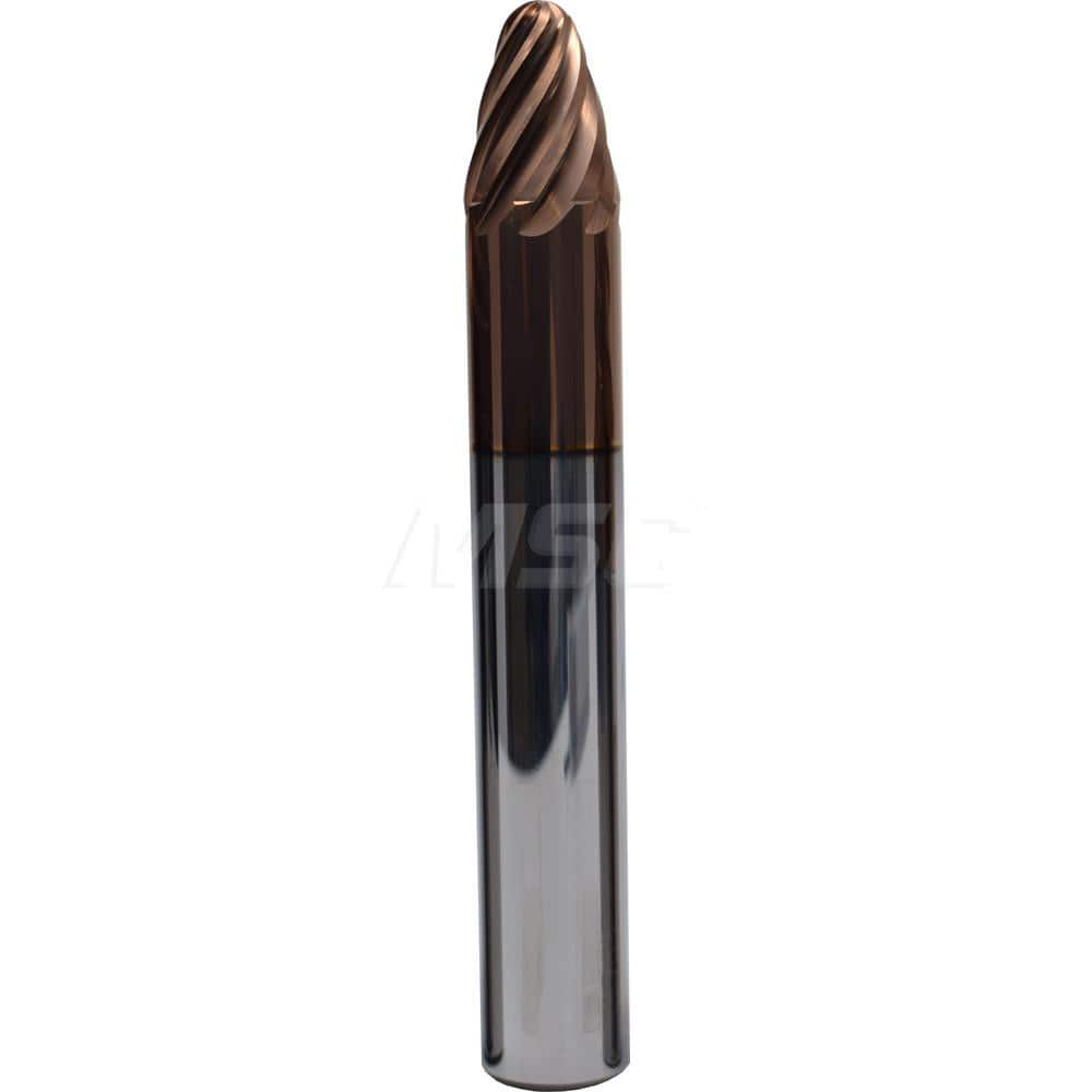 Barrel Cutter End Mills; End Type: Circle Segment Taper Form; Material: Solid Carbide; Taper Angle Per Side: 15.00; Small End Diameter (mm): 4.00; Shank Diameter (mm): 16.0000; Length of Cut (mm): 21.0000; Number of Flutes: 8; Helix Angle: 20.00; Finish/C