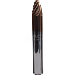 Barrel Cutter End Mills; End Type: Circle Segment Taper Form; Material: Solid Carbide; Taper Angle Per Side: 20.00; Small End Diameter (mm): 1.50; Shank Diameter (mm): 8.0000; Length of Cut (mm): 10.5000; Number of Flutes: 4; Helix Angle: 20.00; Finish/Co