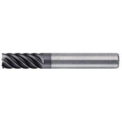 Square End Mill: 0.5'' Dia, 0.5512'' LOC, 1/2'' Shank Dia, 4.5'' OAL, 3 Flutes, Solid Carbide Single End, AlTiN Finish, 45 ° Helix, Centercutting, RH Cut, RH Flute