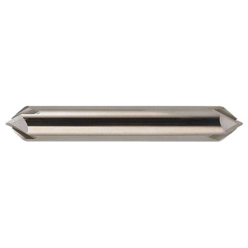 ‎3/8″ × 3/8″ × 2-1/2″ STR / RHC Solid Carbide 4-Flute Double End Chamfer Tool - Bright - Exact Industrial Supply