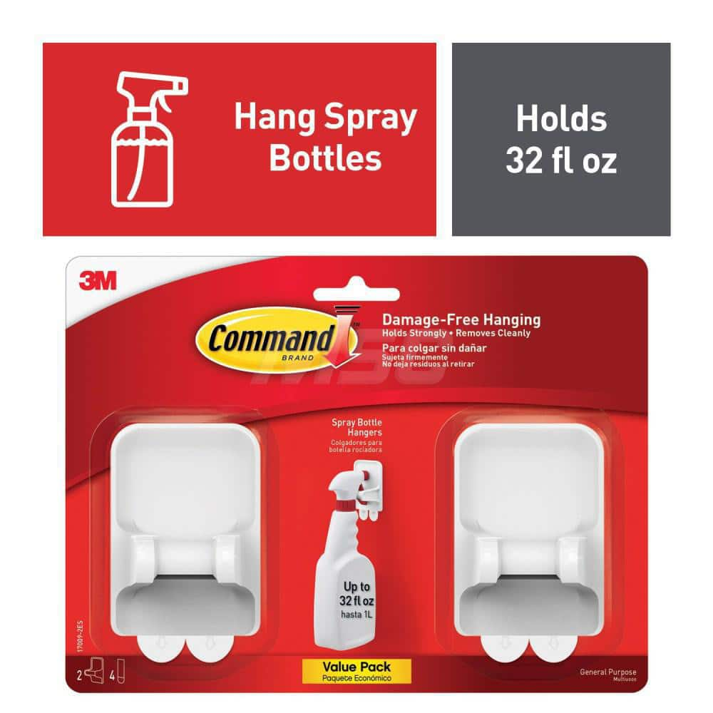 All-Purpose & Utility Hooks; Mount Type: Adhesive Back; Overall Length (Inch): 3.33; Overall Length (mm): 3.33; Material: Plastic; Projection: 1.69 in; Finish/Coating: Plastic; Maximum Load Capacity: 2.50; Minimum Order Quantity: Plastic; Material: Plasti