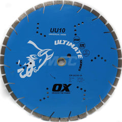 Wet & Dry Cut Saw Blade: 14″ Dia, 1″ Arbor Hole Use on Universal Hard, Standard Arbor