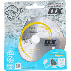 Wet & Dry Cut Saw Blade: 4″ Dia, 5/8 & 7/8″ Arbor Hole Use on Concrete & General Purpose, Standard Arbor