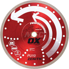 Wet & Dry Cut Saw Blade: 10″ Dia, 5/8 & 7/8″ Arbor Hole Use on Universal Hard, Round with Diamond Knockout Arbor