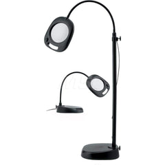 Task Light: LED, 23.622″ Reach, Pivot Arm, Free Standing, White 5V, 2 Watts, 2.00x Magnification