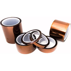 Polyimide Film Tape: 3/8″ Wide, 108' x 1 mil Thick 10 Lb/In Tensile Strength, Silicone Adhesive, 100 to 500 ° F, Series PPT0.5