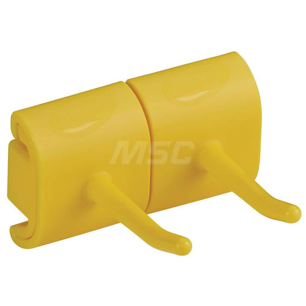 Mop & Broom Wall Hooks; Type: Wall Bracket; Number Of Holders: 2.000; Maximum Load Capacity: 13.20; Material: Polypropylene; Polyamide; Color: Yellow; Width (Inch): 3.07