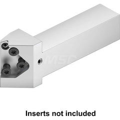 Indexable Cutoff Toolholder: 15.13 mm Max Depth of Cut, 15.13 mm Max Workpiece Dia, Left Hand 25 mm Shank Height, 25 mm Shank Width, Uses Beyond Evolution Blades Inserts, Series Beyond Evolution