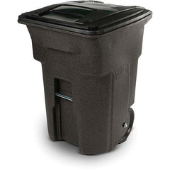 Toter - Trash Cans & Recycling Containers; Type: Trash Can ; Container Shape: Rectangle ; Container Size: 96 gal ; Container Graphics: None ; Color: Brownstone ; Finish: Textured - Exact Industrial Supply