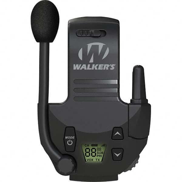 Walkers - Hearing Protection/Communication Type: Earmuff Walkie Talkie Attachment Cup Color: Black - Makers Industrial Supply