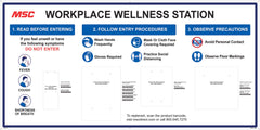 NMC - Large Wall-Mount Wellness Station Board - Makers Industrial Supply