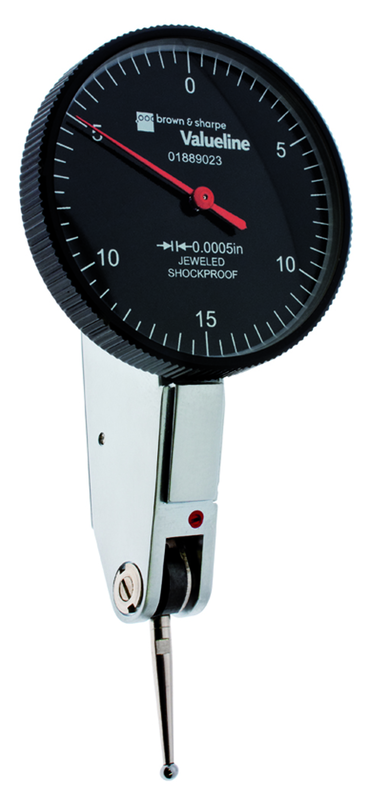 1.54" Face Diameter .0005" Graduation Black Face Dial Test Indicator Model No. 01889023 - Makers Industrial Supply