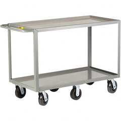 Little Giant - 3,600 Lb Capacity, 24" Wide x 48" Long x 36" High Cart - 2 Shelf, Steel, Phenolic Casters - Makers Industrial Supply