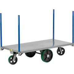 Little Giant - 4,000 Lb Capacity Steel Pipe Stake Truck - Steel Deck, 30" OAW, 48" Platform Length, Polyurethane Casters - Makers Industrial Supply