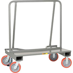 Little Giant - 2,000 Lb Capacity Steel Drywall Cart - Steel Deck, 24" OAW, 44" Platform Length, Polyurethane Casters - Makers Industrial Supply