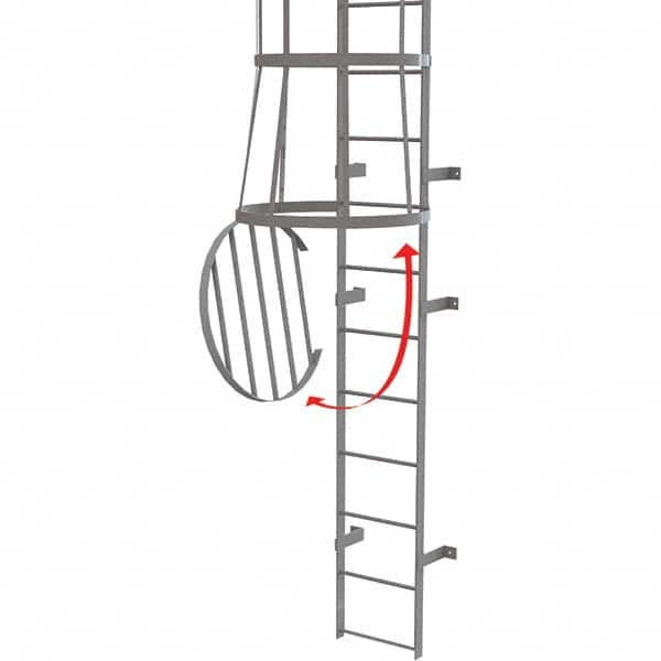 TRI-ARC - Ladder Accessories Type: Door For Use With: Tri-Arc Fixed Gray Steel Cage Ladders - Makers Industrial Supply