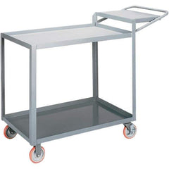 Little Giant - 1,200 Lb Capacity, 18" Wide x 32" Long x 40" High Order Picking Cart - 2 Shelf, Steel, Polyurethane Casters - Makers Industrial Supply