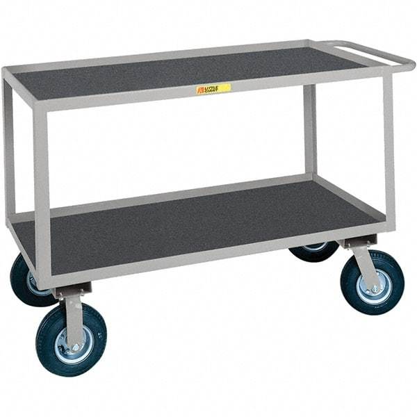 Little Giant - 1,200 Lb Capacity, 24" Wide x 36" Long x 38" High Cart - Steel, Pneumatic Casters - Makers Industrial Supply