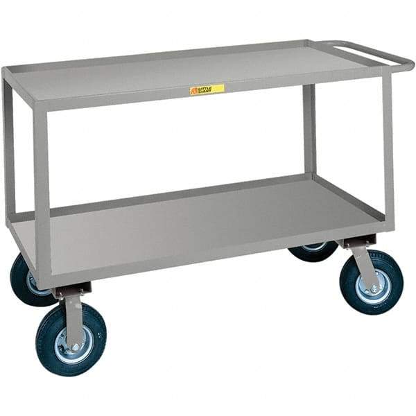 Little Giant - 1,200 Lb Capacity, 24" Wide x 48" Long x 38" High Cart - Steel, Pneumatic Casters - Makers Industrial Supply