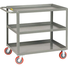 Little Giant - 2,000 Lb Capacity, 30" Wide x 48" Long x 36" High Service Cart - Steel, Polyurethane Casters - Makers Industrial Supply