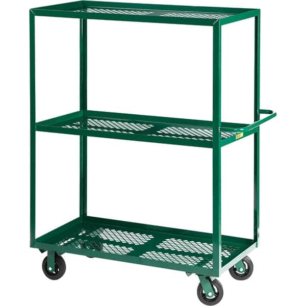 Little Giant - 4,000 Lb Capacity Steel Platform Truck - Steel Deck, 24" OAW, 48" Platform Length - Makers Industrial Supply