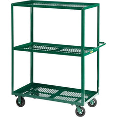 Little Giant - 4,000 Lb Capacity Steel Platform Truck - Steel Deck, 30" OAW, 60" Platform Length - Makers Industrial Supply