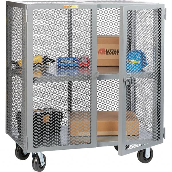 Little Giant - 1 Shelf Mobile Storage Cabinet - Steel, 49" Wide x 27" Deep x 57" High - Makers Industrial Supply