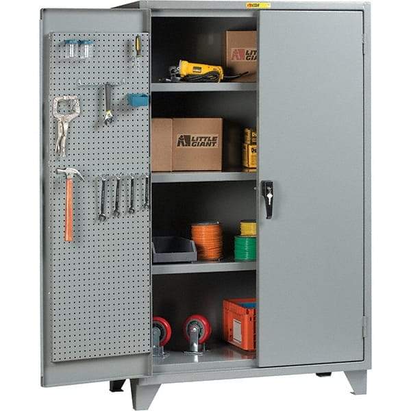 Little Giant - 3 Shelf Storage Cabinet - Steel, 60" Wide x 26" Deep x 78" High - Makers Industrial Supply