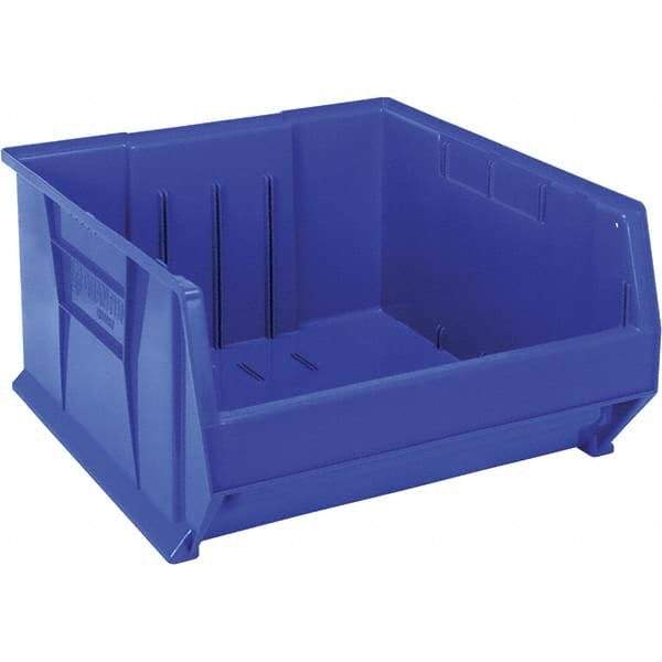 Quantum Storage - 225 Lb Load Capacity Blue Polypropylene Tote Container - Stacking, 12" Long x 22-1/2" Wide x 23.9" High - Makers Industrial Supply