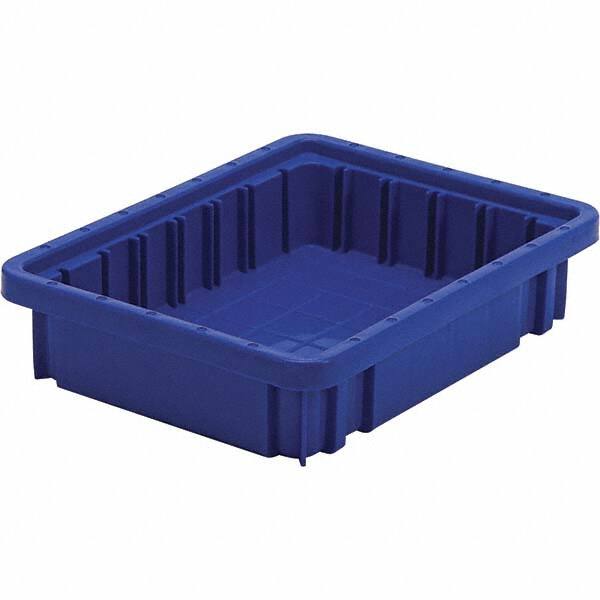 Quantum Storage - 20 Lb Load Capacity Blue Polypropylene Dividable Container - Stacking, 2-1/2" Long x 8.3" Wide x 10.9" High - Makers Industrial Supply