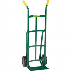 Little Giant - 800 Lb Capacity 49" OAH Hand Truck - Dual Handle, Steel, Rubber Wheels - Makers Industrial Supply