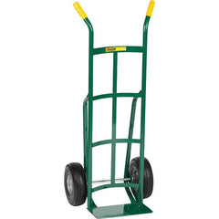 Little Giant - 800 Lb Capacity 49" OAH Hand Truck - Dual Handle, Steel, Flat-Free Microcellular Foam Wheels - Makers Industrial Supply