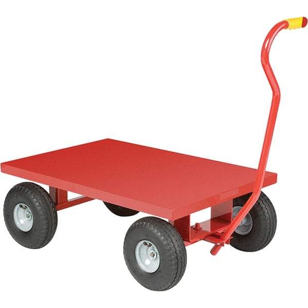 Little Giant - 1,200 Lb Capacity, 24" Wide x 36" Long x 13" High Cart - Steel, Pneumatic Casters - Makers Industrial Supply