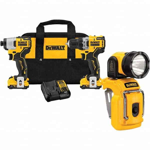 DeWALT - Cordless Tool Combination Kits Voltage: 12 Tools: Brushless Cordless Drill; Impact Driver - Makers Industrial Supply