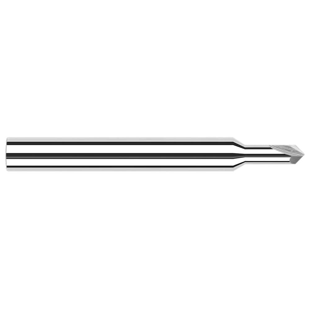 Harvey Tool - 3/32" Diam 60°/120° 2-Flute Single End Solid Carbide Chamfer Mill - Exact Industrial Supply