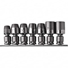 Apex - Socket Adapter & Universal Sets Type: Impact Universal & Socket Adapter Set Adapter Size (Inch): 3/8 F x 10mm, 3/8F x 12mm, 3/8F x 13mm, 3/8F x 14mm, 3/8F x 15mm, 3/8F x 17mm, 3/8F x 18mm - Makers Industrial Supply