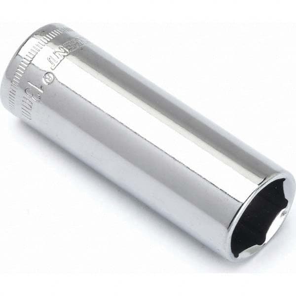 Deep Hand Socket: 1/4″ Drive, 13 mm Socket, 6-Point 2″ OAL, Polished