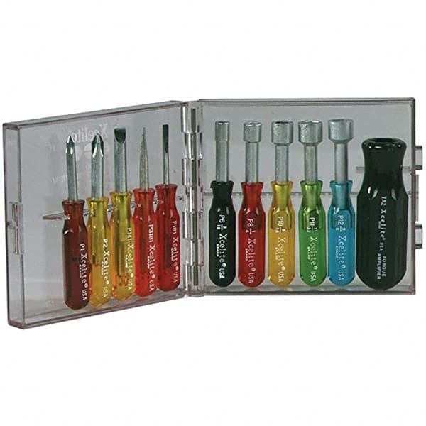 Xcelite - Screwdriver Sets Screwdriver Types Included: Nut Drivers; Phillips; Slotted Number of Pieces: 11 - Makers Industrial Supply