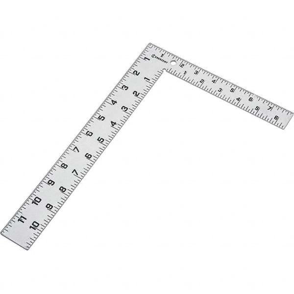 Lufkin - Squares; Blade Length (Inch): 12 ; Bevel Edge: No ; Graduation (Inch): 1/16 ; Base Width (Inch): 8 ; Blade Width (Inch): 8 ; Material: Aluminum - Exact Industrial Supply