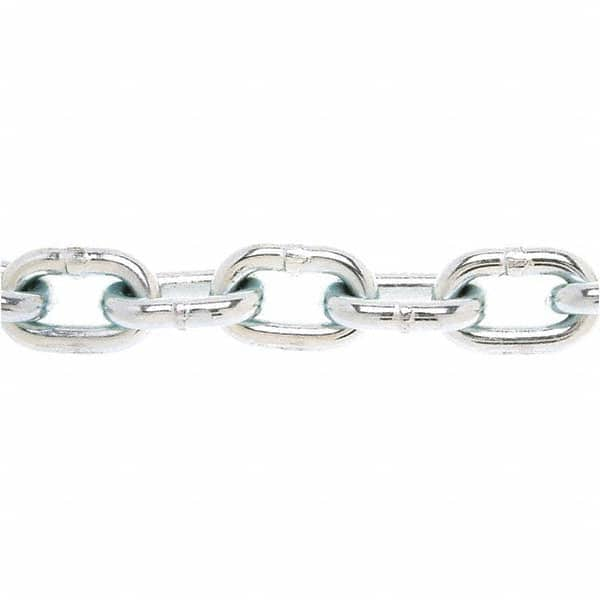 Campbell - Welded Chain; Chain Grade: 30 ; Trade Size: 3/16 ; Load Capacity (Lb.): 800 ; Finish/Coating: Zinc Plated ; Type: Proofcoil ; Length (Feet): 20 - Exact Industrial Supply