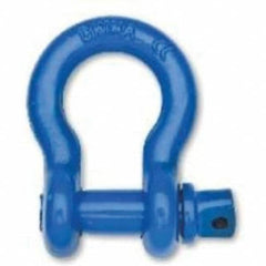 Campbell - Shackles; Nominal Chain Size: 5/16 ; Load Limit (Ton): 0.75 ; Pin Type: Screw ; Material: Forged Steel ; Load Capacity (Lb.): 1,500 - Exact Industrial Supply