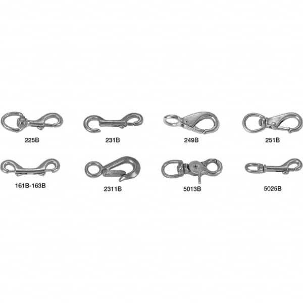 Campbell - Snaps; Type: Swivel Round Eye Bolt Snap ; Overall Length (Inch): 4-3/4 ; Size (Inch): 1-1/4 ; Snap Opening (Inch): 19/32 ; Material: Steel ; Finish/Coating: Polished - Exact Industrial Supply