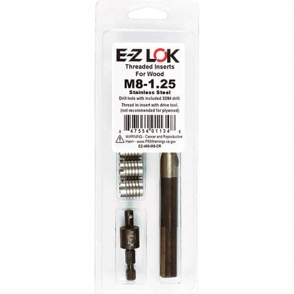 E-Z LOK - Thread Repair Kits Insert Thread Size (mm): M8x1.25 Includes Drill: Yes - Makers Industrial Supply