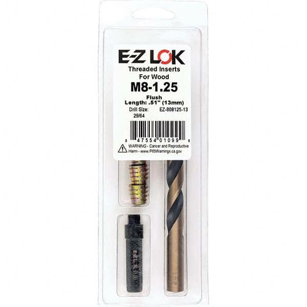 E-Z LOK - Thread Repair Kits Insert Thread Size (mm): M8x1.25 Includes Drill: Yes - Makers Industrial Supply