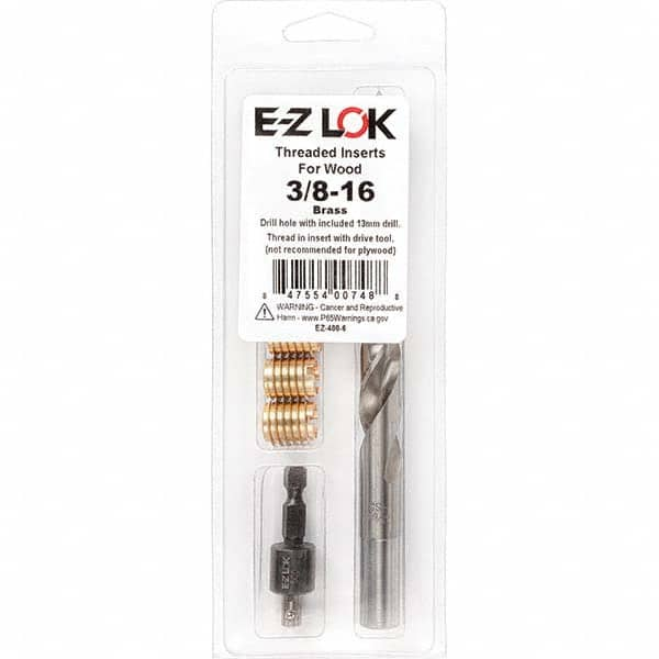 E-Z LOK - Thread Repair Kits Insert Thread Size (Inch): 3/8-16 Includes Drill: Yes - Makers Industrial Supply