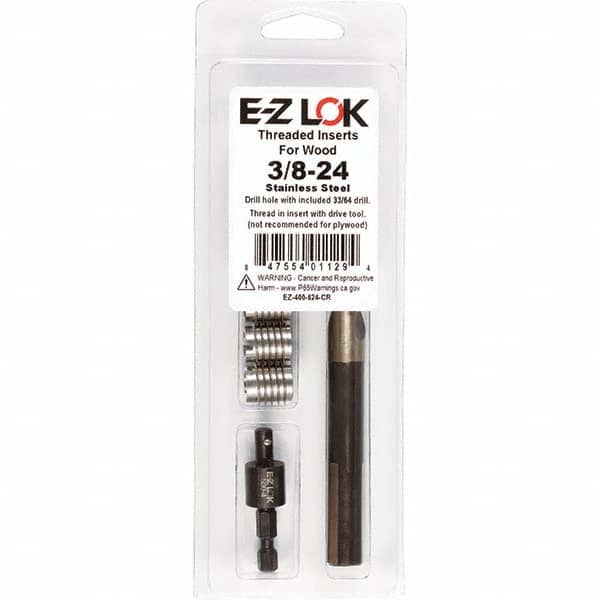 E-Z LOK - Thread Repair Kits Insert Thread Size (Inch): 3/8-24 Includes Drill: Yes - Makers Industrial Supply