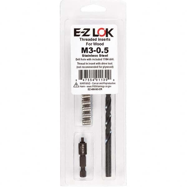 E-Z LOK - Thread Repair Kits Insert Thread Size (mm): M3x0.50 Includes Drill: Yes - Makers Industrial Supply