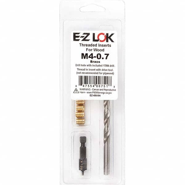 E-Z LOK - Thread Repair Kits Insert Thread Size (mm): M4x0.70 Includes Drill: Yes - Makers Industrial Supply